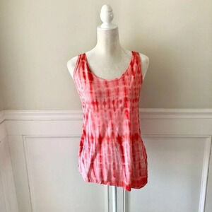 Julie Billiart Tie Dye Tank Top Red Pink S